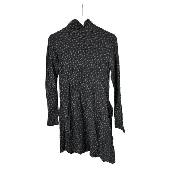 Lisa Bayne Gabrielle Dress Black Gray Long Sleeve Cowl Neck Sweater Dress Size S - Picture 8 of 12